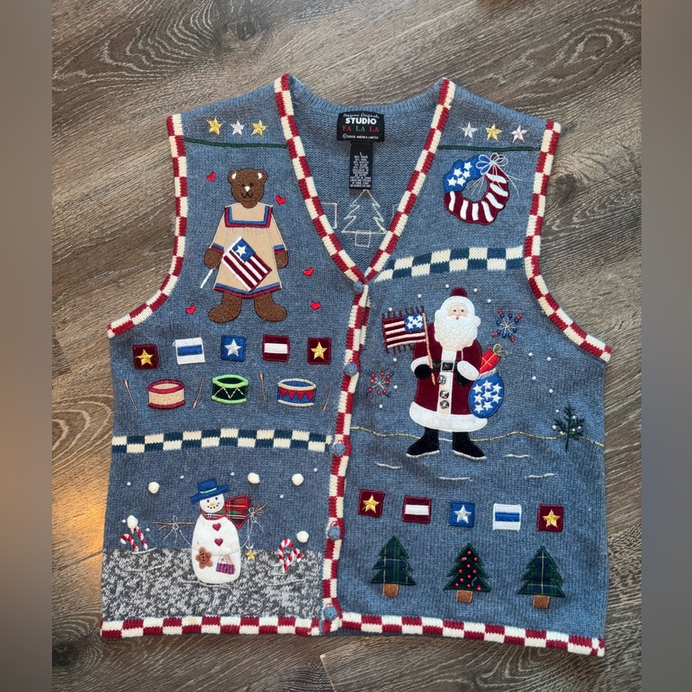 Vintage holiday sweater vest